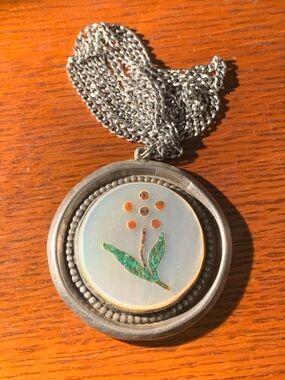 Vintage Pietra Dura Inlaid Gemstone Necklace